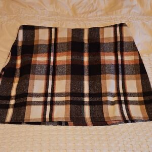 SHEIN Multicolor Plaid Mini Skirt